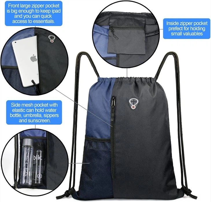 Drawstring Backpack Sports Gym Bag