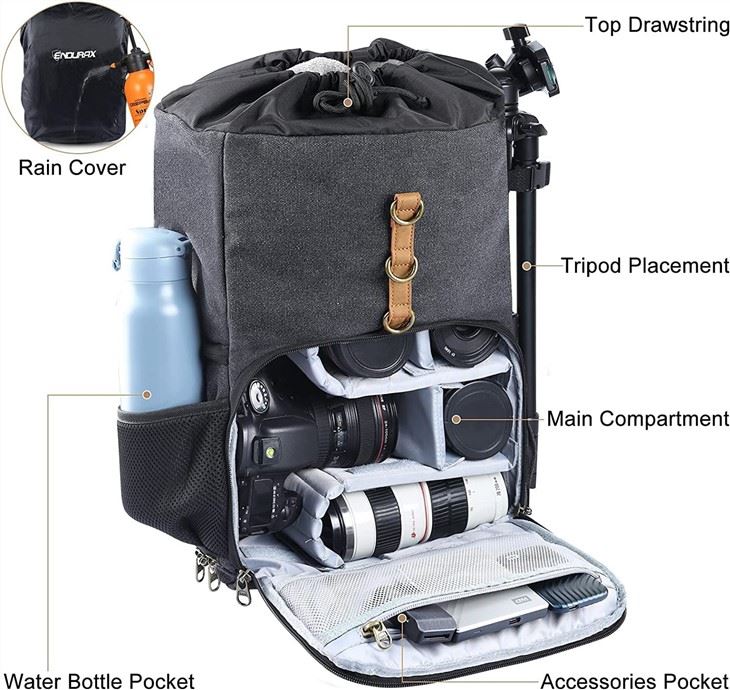 Photographer Canvas Camera Backpack